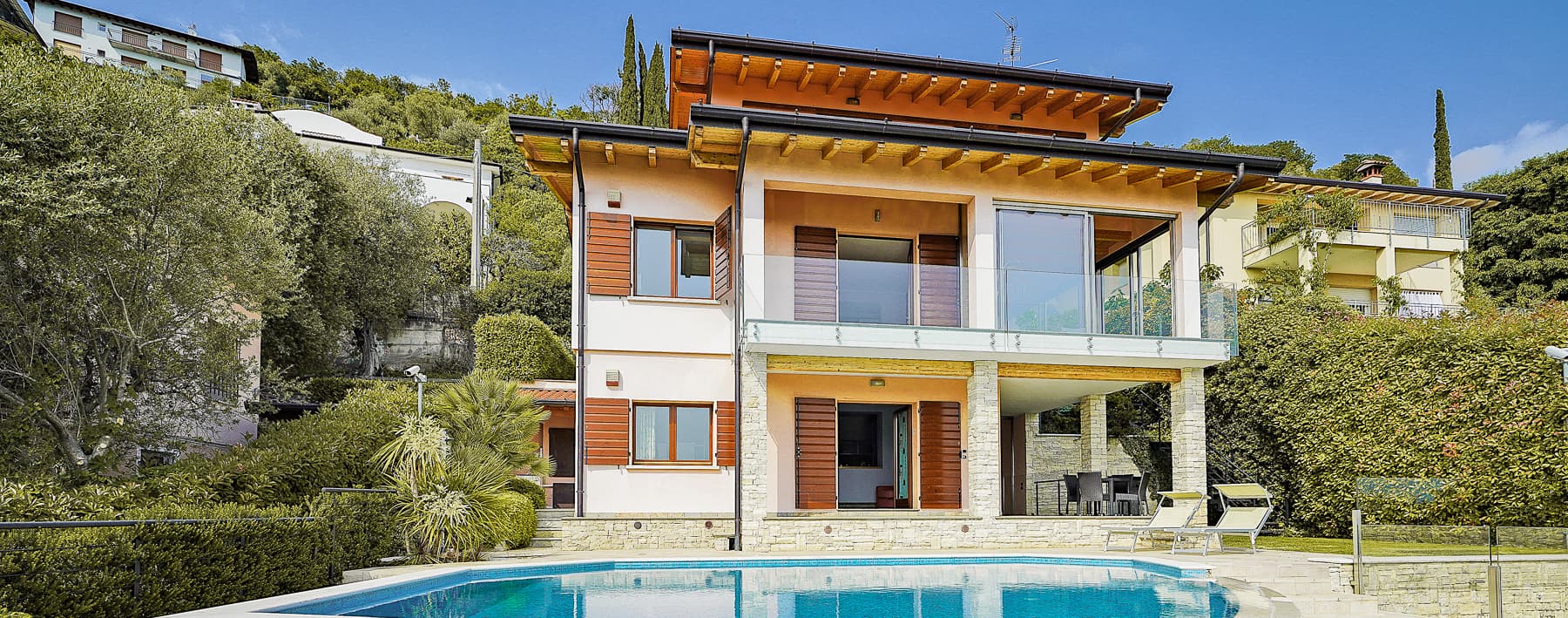 Villa with Pool Overlooking Lake Garda, Lombardy