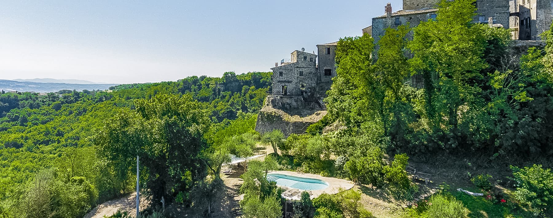 Casale con piscina e vista panoramica a Civitella d'Agliano