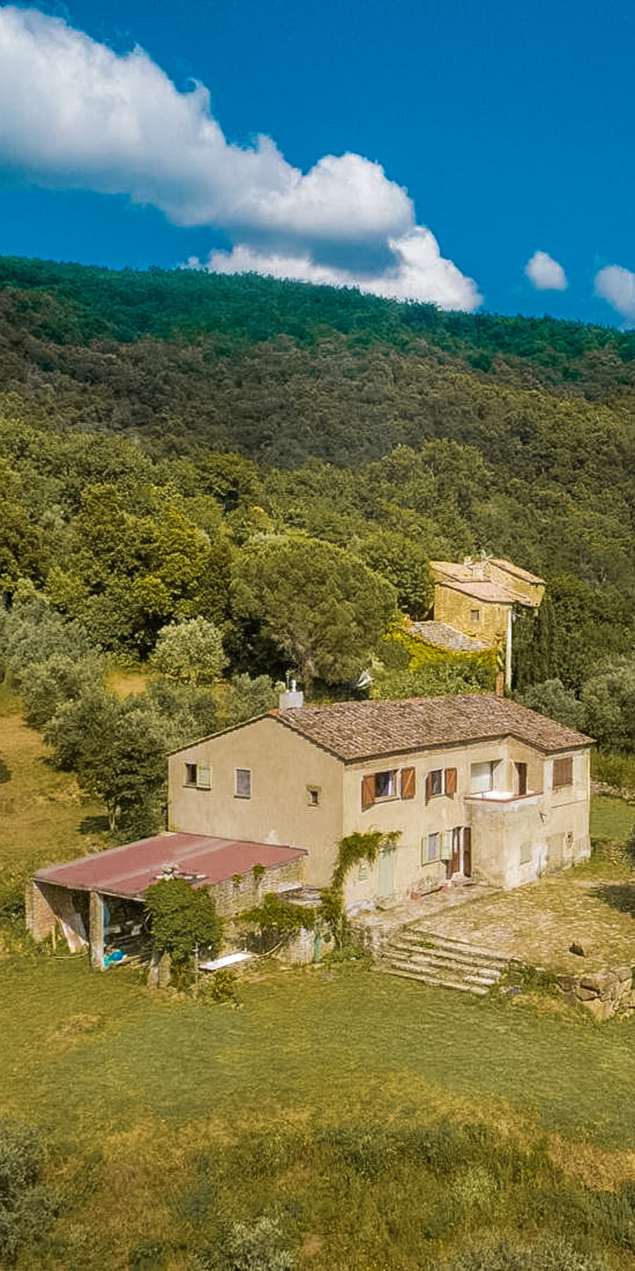 Casale con vista panoramica su Cortona, Toscana