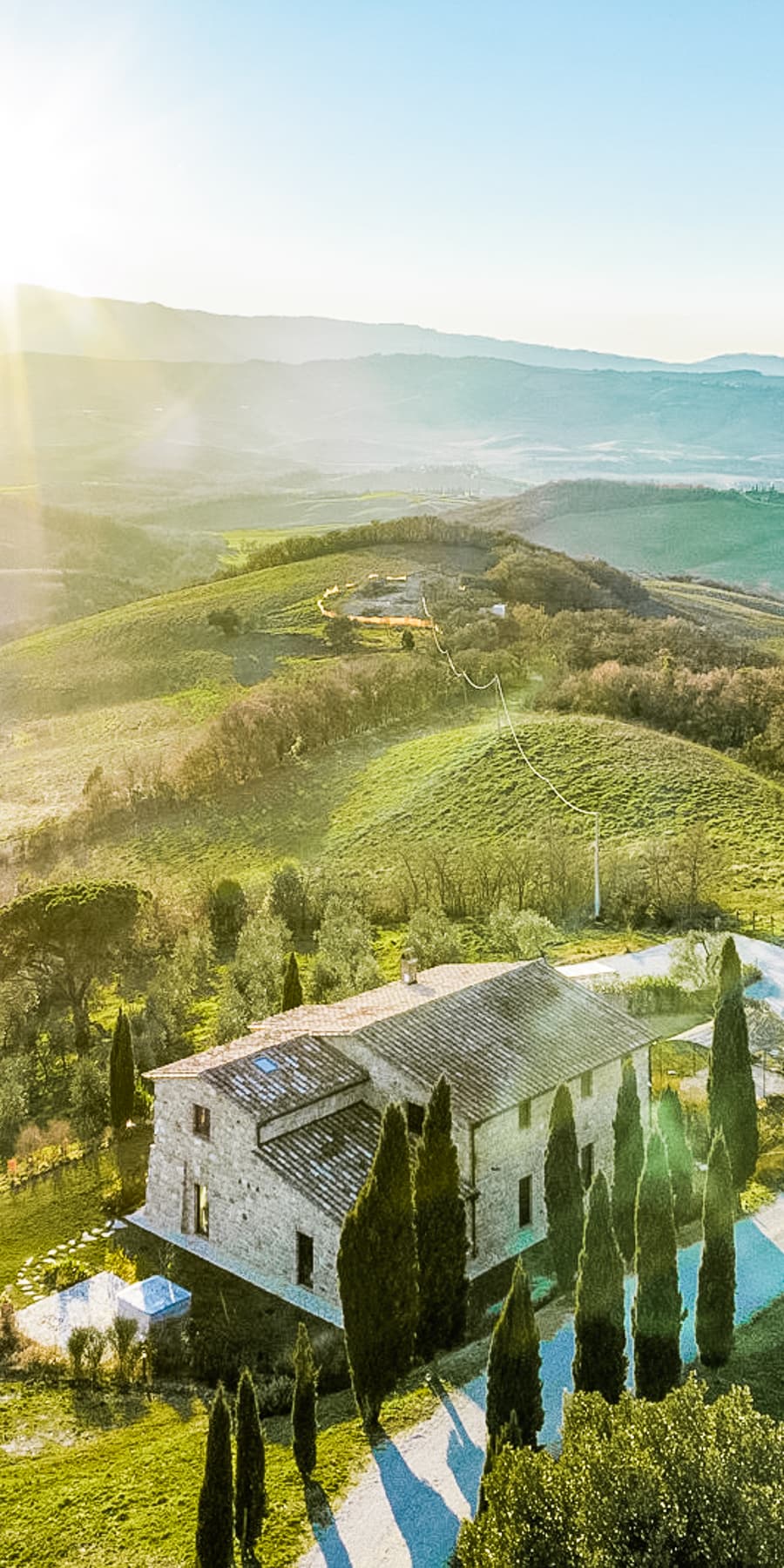 Casale panoramico in Val D'Orcia, Toscana
