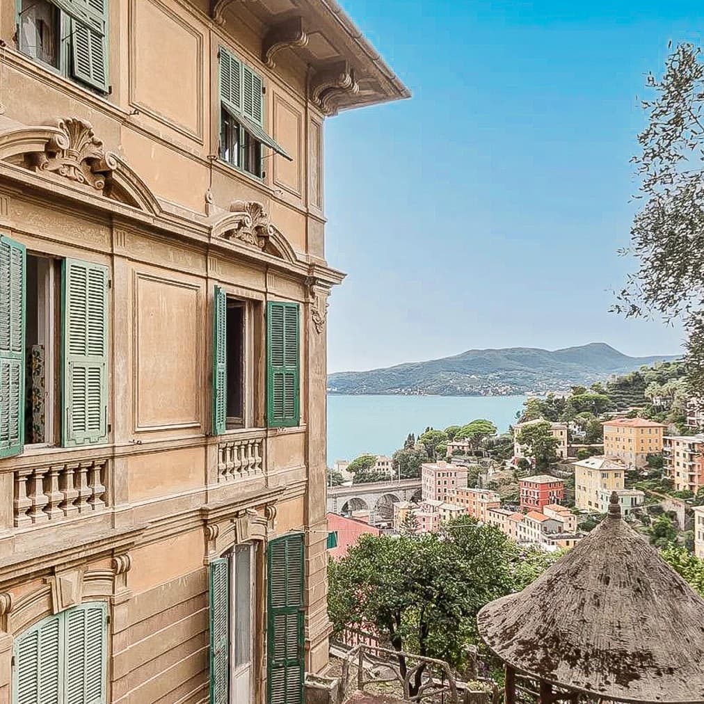 Villa a Zoagli con vista Golfo del Tigullio e giardino