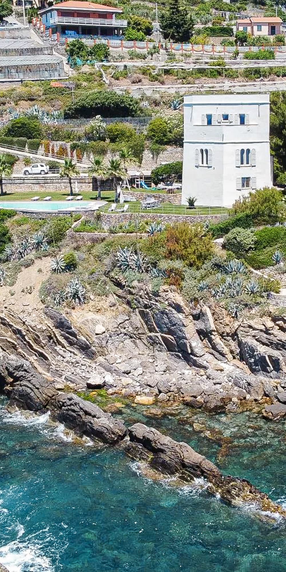 Historic Villa Overlooking the Sea in Cipressa, Liguria