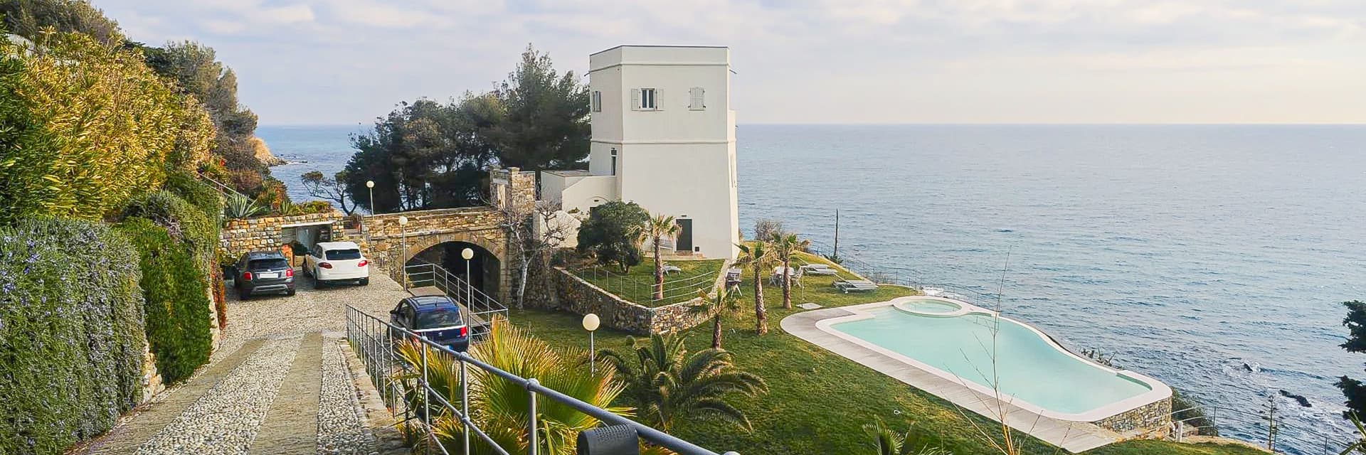 Historic Villa Overlooking the Sea in Cipressa, Liguria