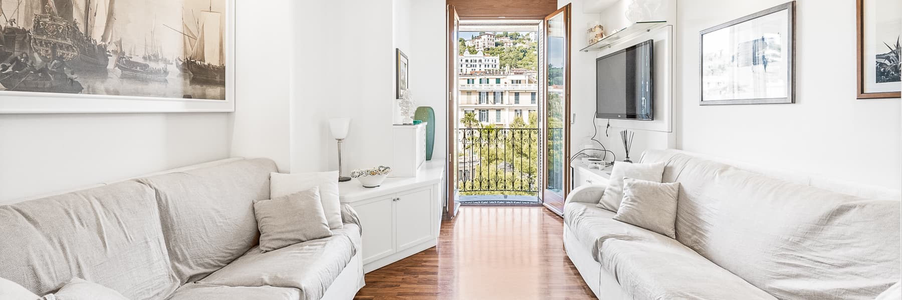 Appartamento centrale a Bordighera con terrazzi ampi