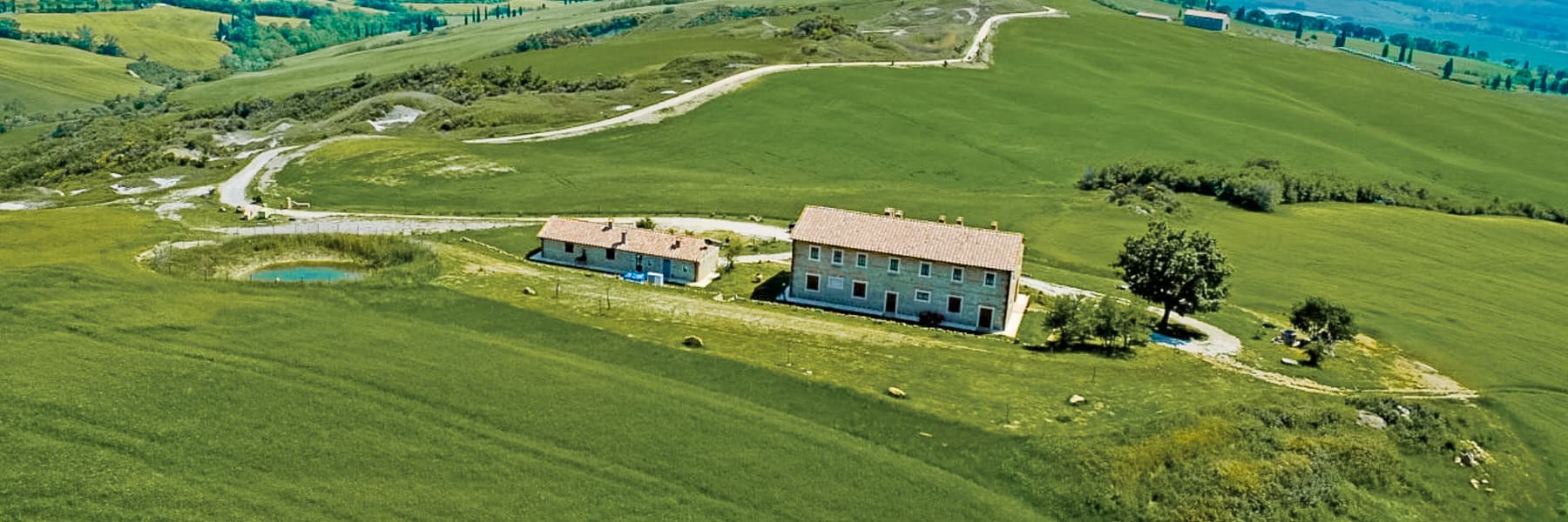 Casale panoramico a Pienza, nel cuore della Val d'Orcia