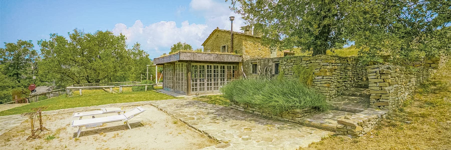 Villa nelle colline toscane di Arezzo, vista panoramica