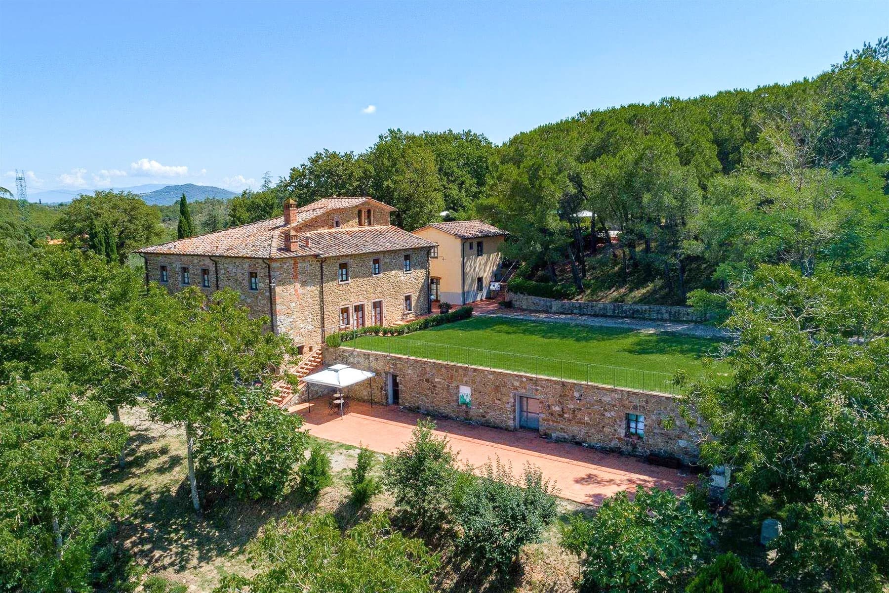 AZ416  Organic wine estate with stone farmhouse, guest house, winery, park with swimming pool, and land