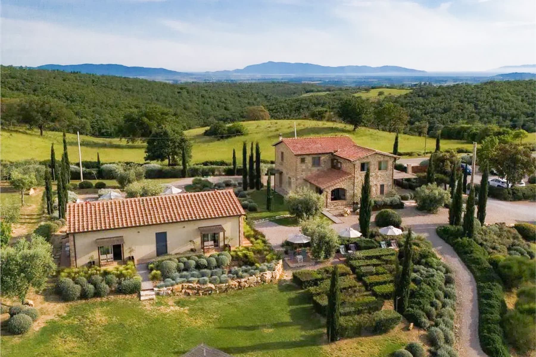 Villa con vista mare a Magliano in Toscana