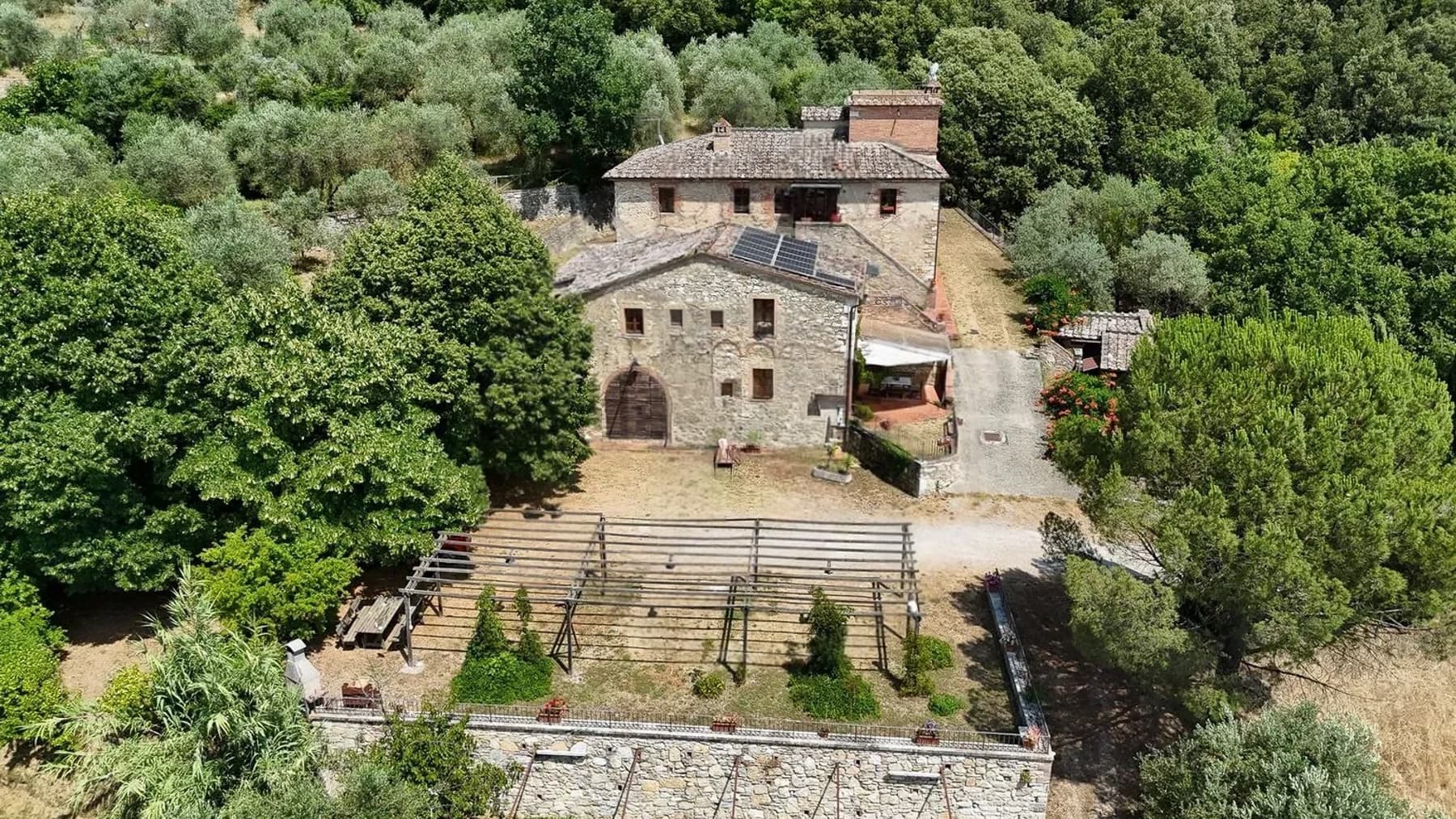 Casale panoramico con piscina a Rapolano Terme, Toscana