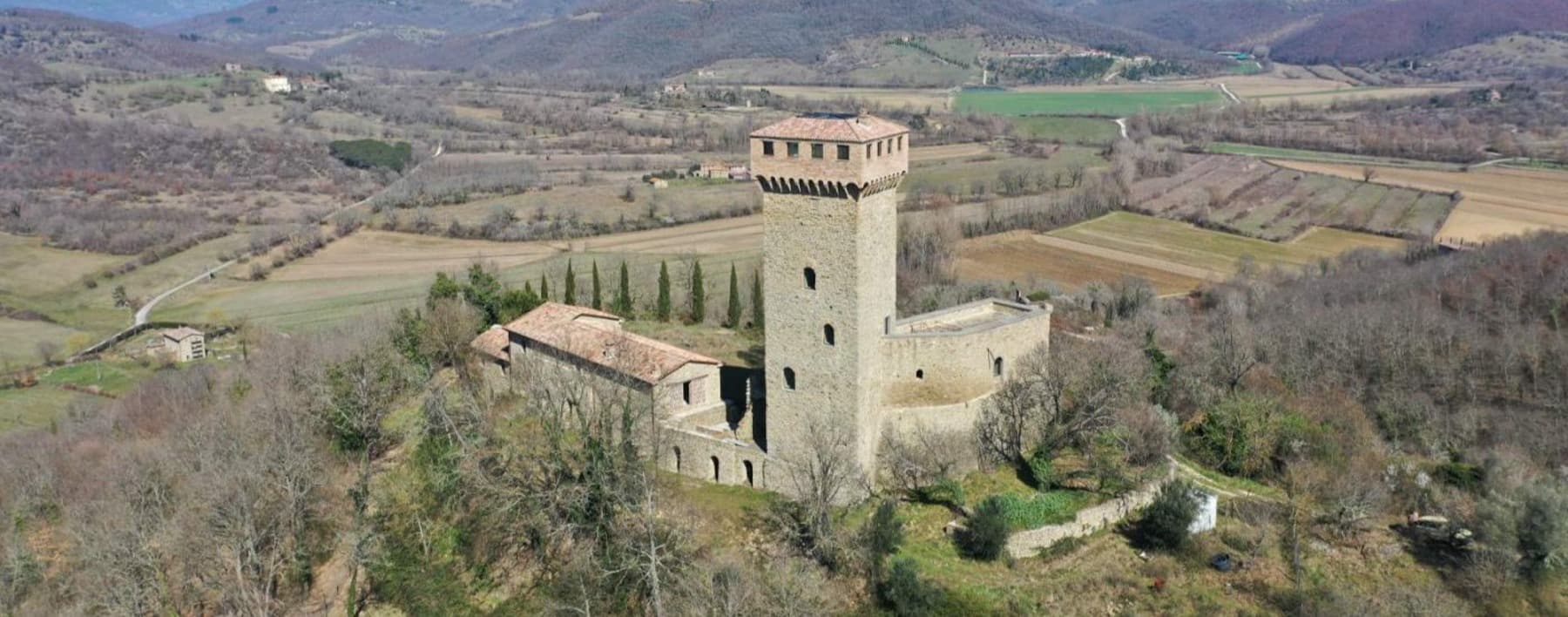 Edificio storico a Perugia nella valle umbra
