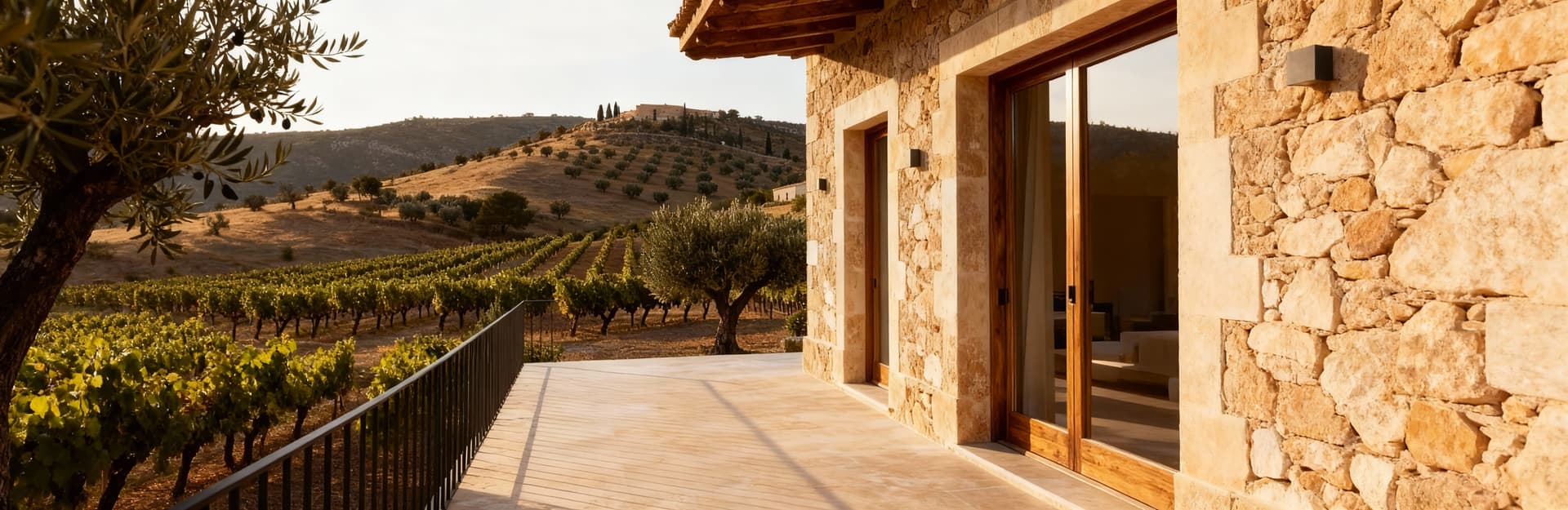 Elegante villa in vendita a Caltanissetta, circondata da vigneti e uliveti, con architettura tradizionale siciliana.