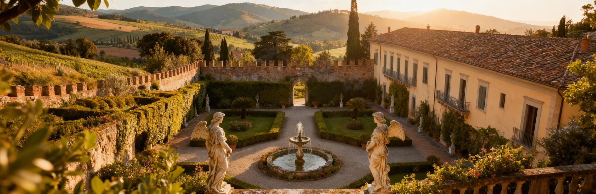 Luxury properties for sale in Lucca, Tuscany, featuring historic villas, scenic views, and exquisite gardens.