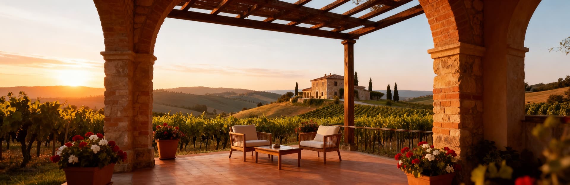 Charming agriturismos for sale in Chianti, Tuscany, surrounded by rolling hills and fine vineyards, perfect for wine lovers.