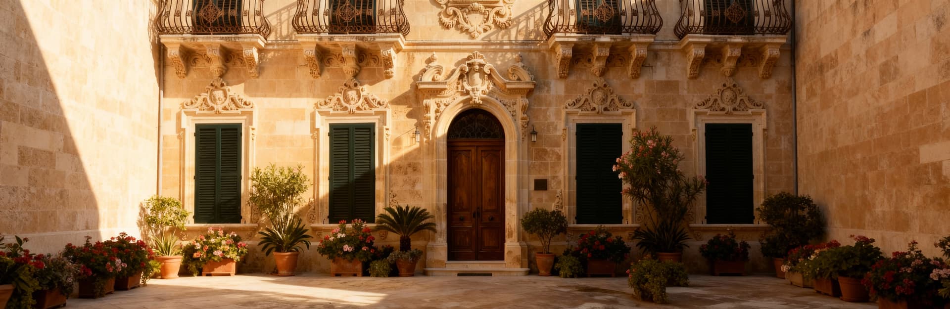Independent houses for sale in Lecce province, showcasing elegant Baroque architecture and spacious courtyards with historic details.