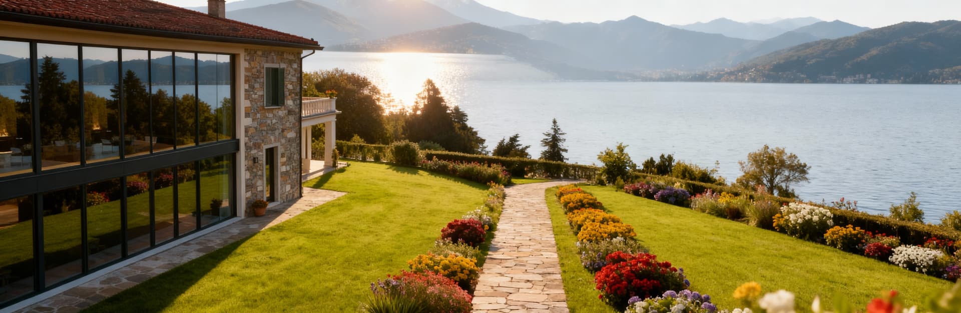 Luxurious villas for sale in Varese, showcasing stunning landscapes and elegant architecture in a high-quality living environment.