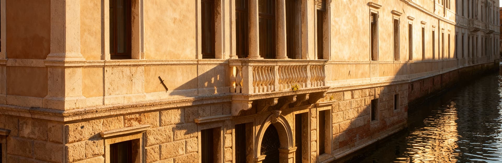 Charming city properties for sale in the Venice province, showcasing historic buildings and stunning lagoon views.