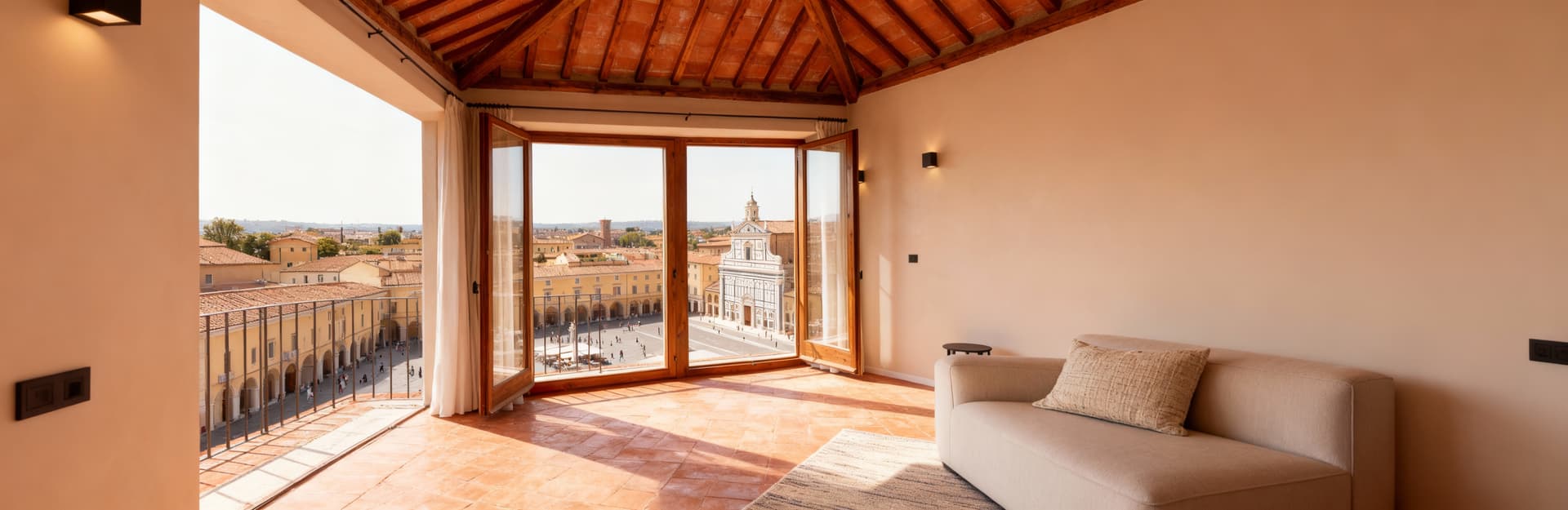 Luxury city apartments for sale, blending elegance and comfort with historic views and ample natural light.