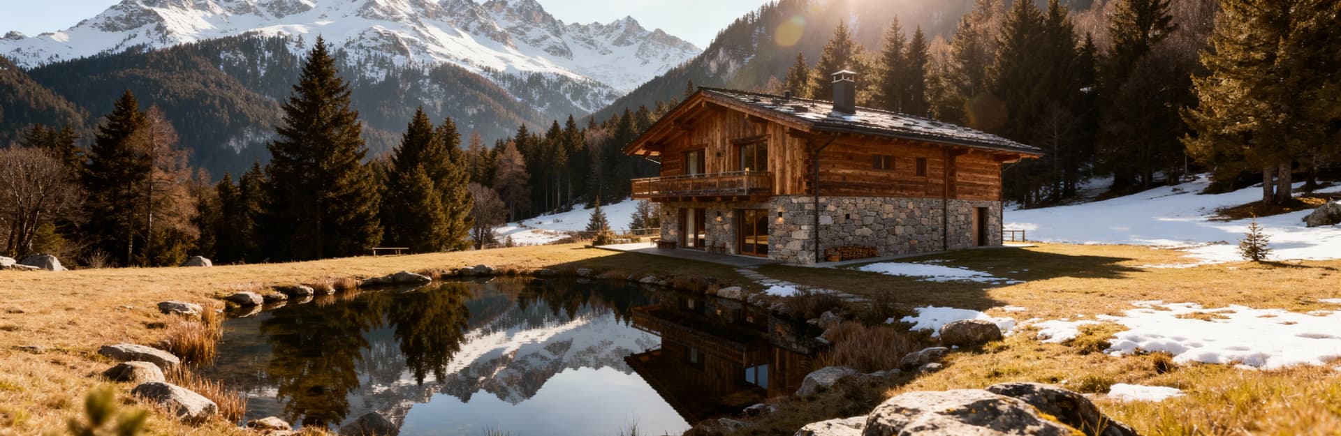 Stunning mountain villas for sale in the Alps, surrounded by nature, offering tranquility and breathtaking views.