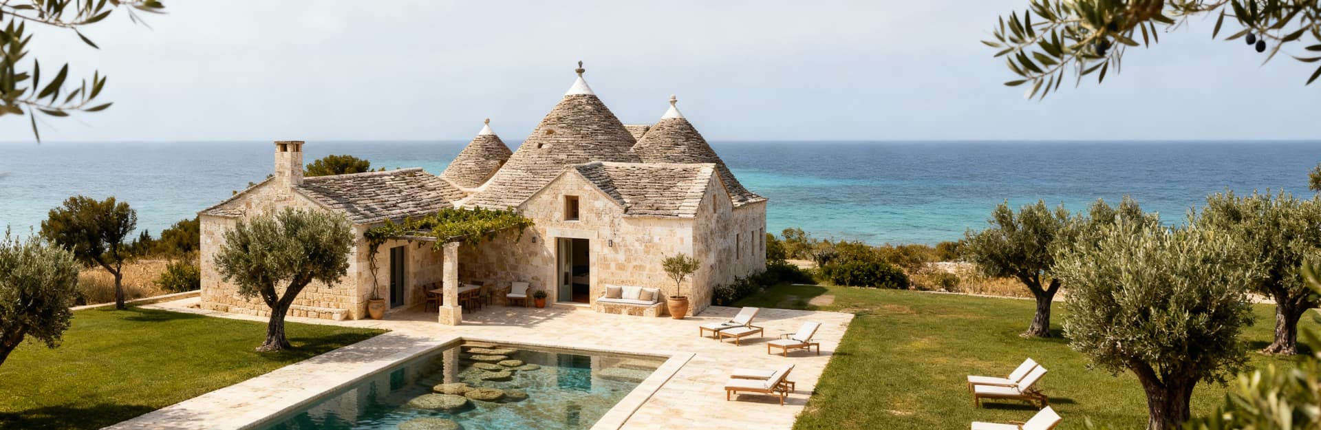 Charming agritourisms for sale in Lecce, Puglia, surrounded by ancient olive groves and stunning coastal views.