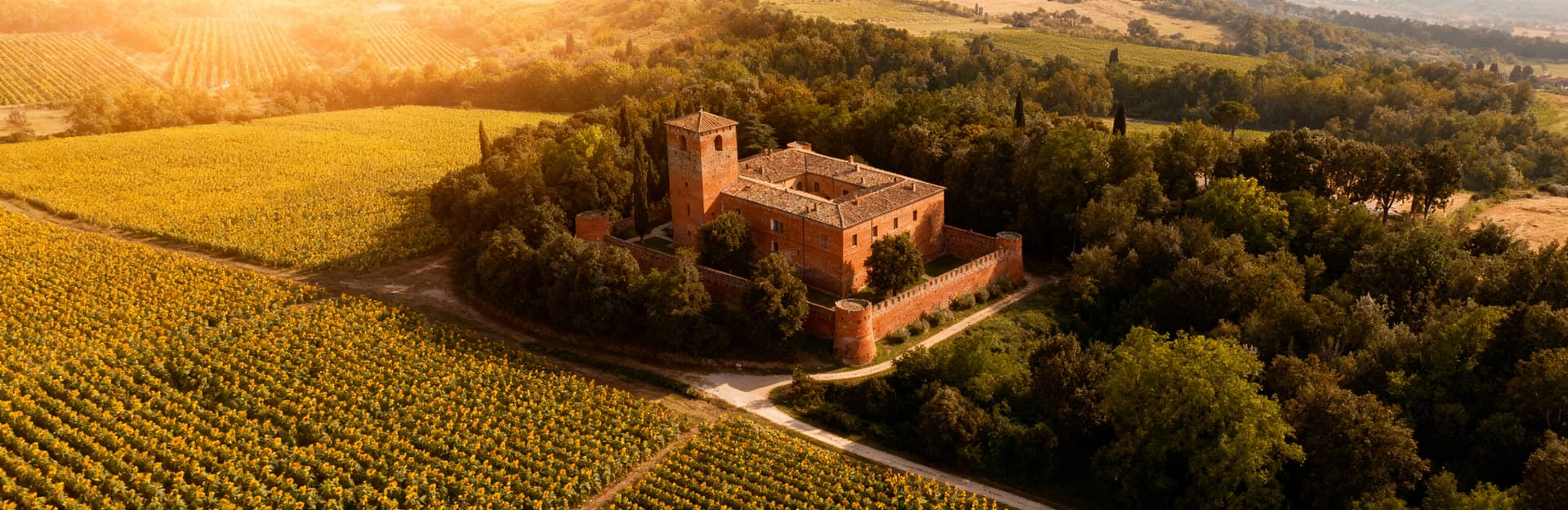 Elegant palaces for sale in Siena, Tuscany, showcasing historic architecture and stunning landscapes of hills and vineyards.