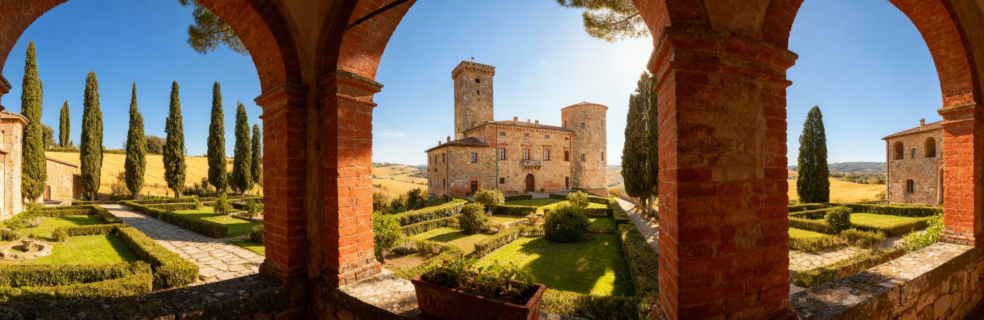 Luxury properties for sale in the Tuscan countryside near Siena, showcasing stunning landscapes and elegant residences.