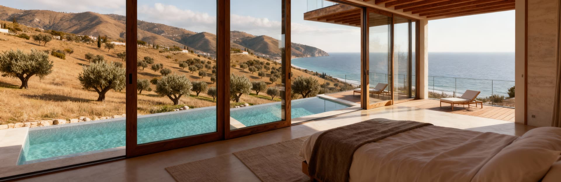 Luxury villas for sale in Calabria, showcasing stunning coastal views, historical architecture, and lush gardens in a tranquil setting.