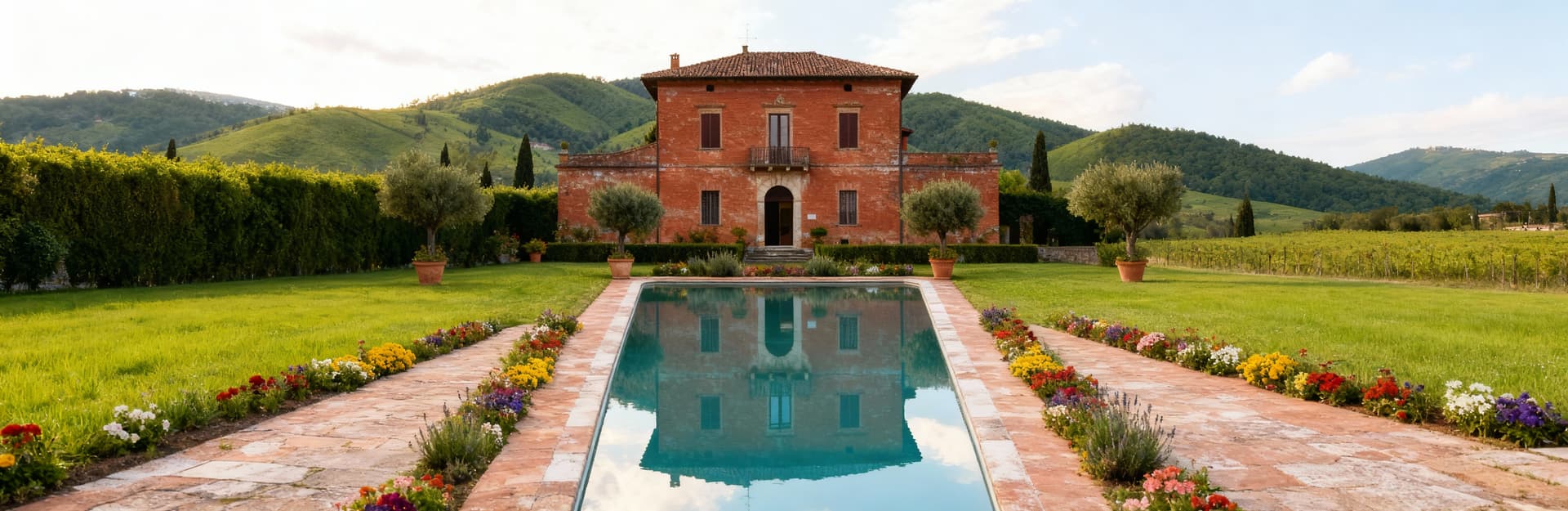 Luxury properties for sale in the Tuscan countryside, Pisa, showcasing stunning architecture and breathtaking landscapes.