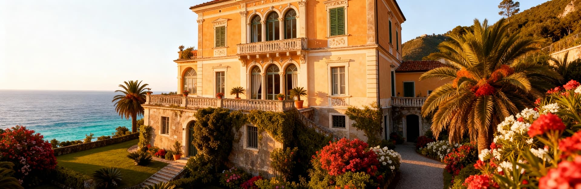 Luxury villas for sale in Liguria’s City area, featuring stunning sea views, historic architecture, and beautiful landscapes.