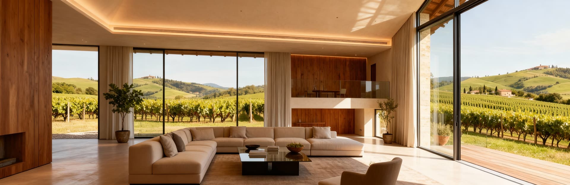 Luxurious villas for sale in the peaceful Marche countryside, surrounded by rolling hills and medieval villages.