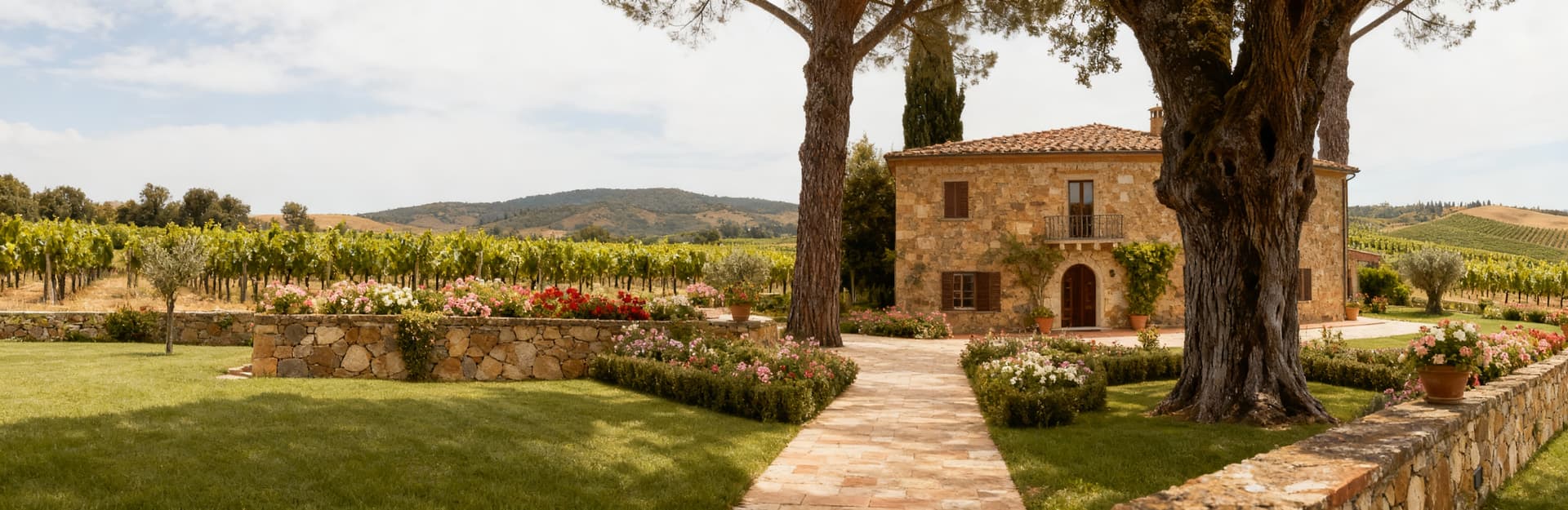Historic mansions for sale in Tuscany's countryside, featuring picturesque landscapes, elegant villas, and stunning views.