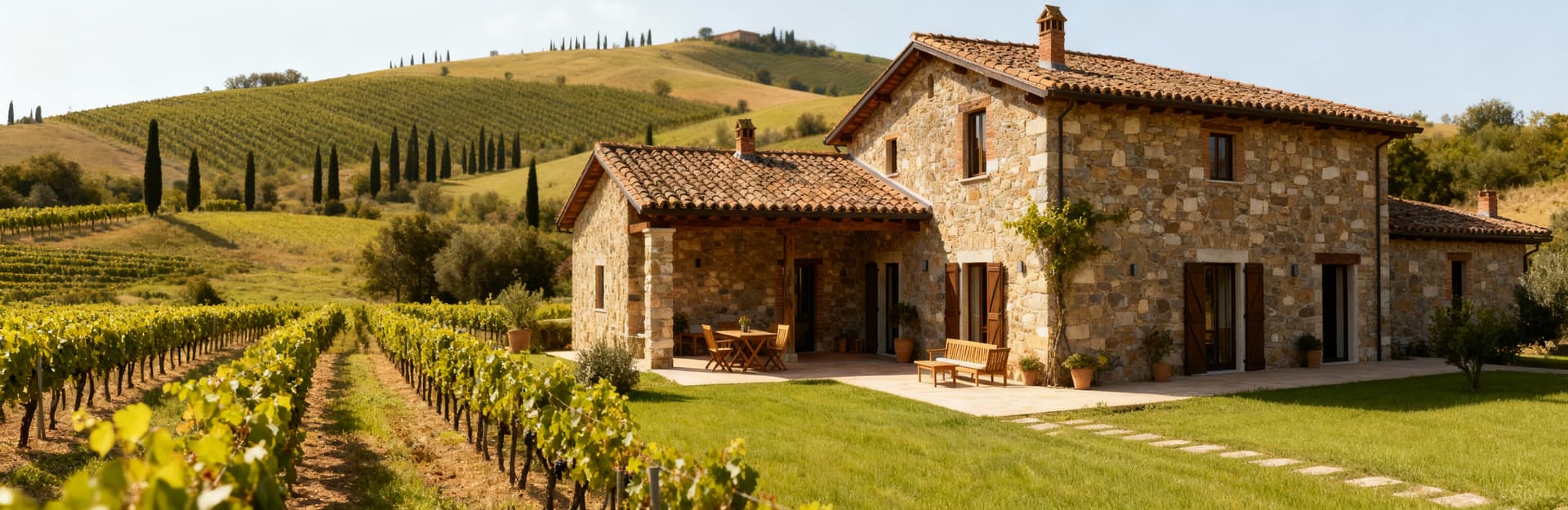 Apartments for sale in Alessandria, Campagna area, featuring scenic hillside views, vineyards, and elegant living spaces.