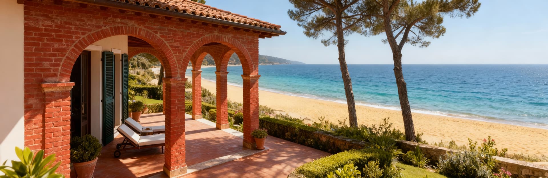 Luxury villas for sale in Tuscany near the sea, showcasing stunning coastal views and elegant architectural designs.