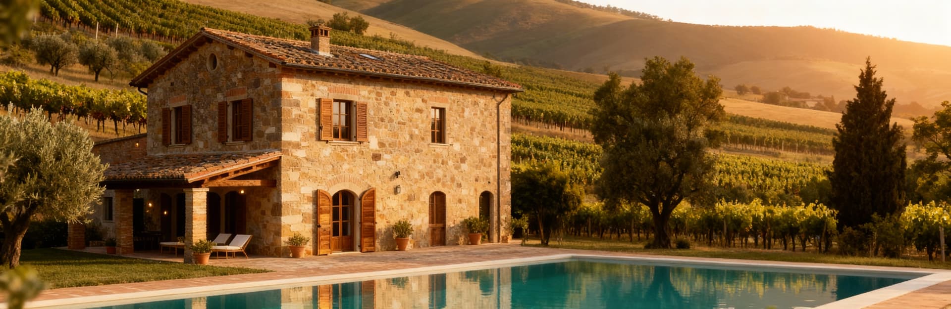 Luxury villas for sale in the Tuscan countryside, surrounded by breathtaking landscapes and historical charm.