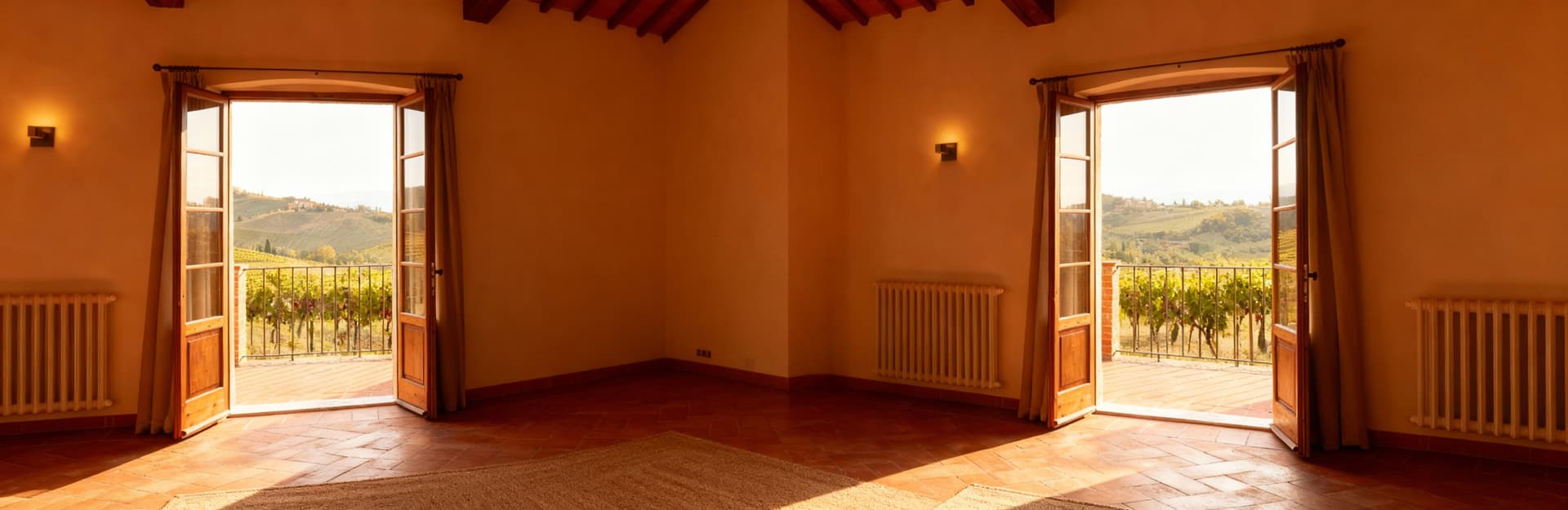 Charming Chianti countryside apartments for sale, surrounded by vineyards and olive groves, offering a serene Tuscan lifestyle.