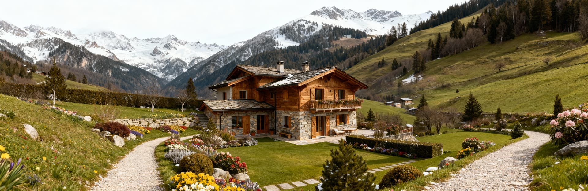 Luxury villas for sale in Cuneo's mountainous region, showcasing stunning Alpine views and exquisite architectural styles.