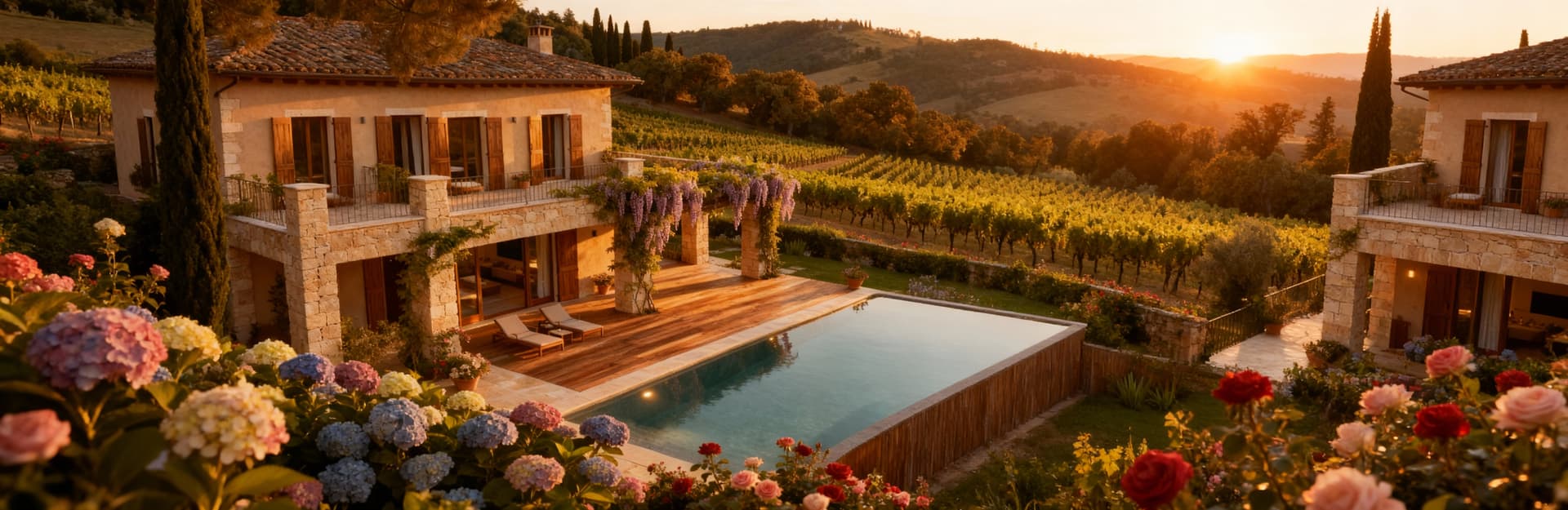 Elegant villas for sale in Pistoia countryside, surrounded by hills and olive groves, offering a serene lifestyle in Tuscany.