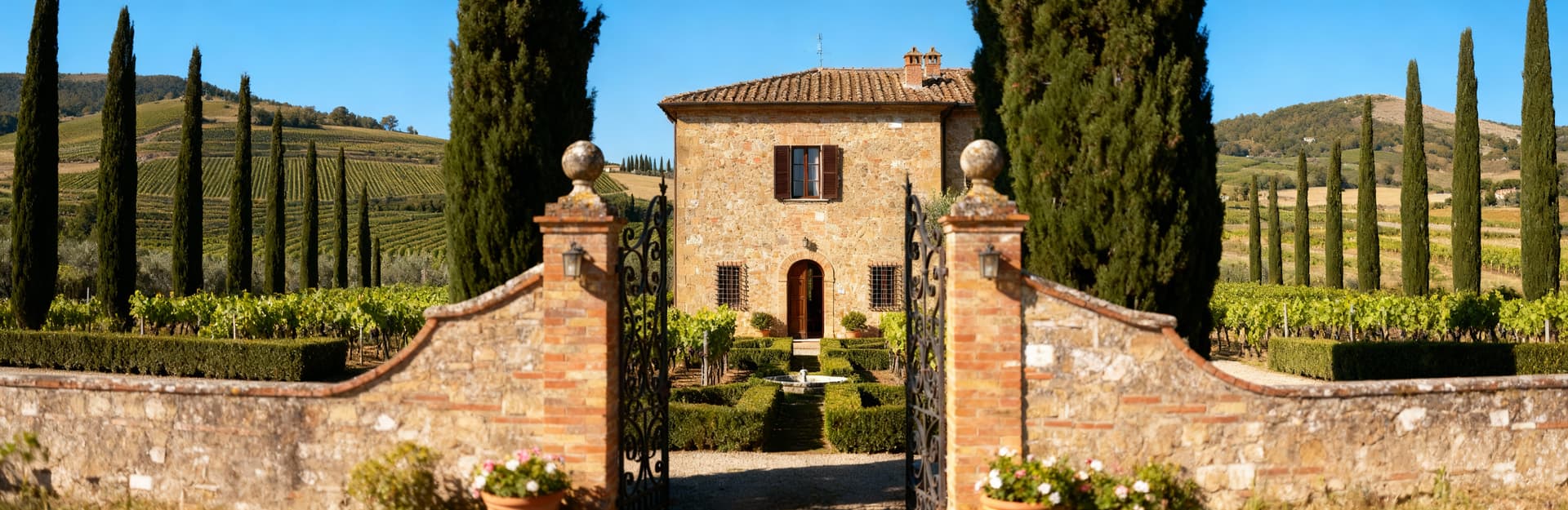 Terraced houses for sale in Siena's Campagna, surrounded by vineyards and historic charm, blending nature and culture.