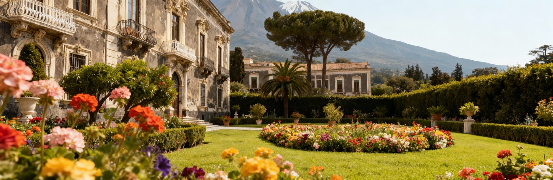 Elegant buildings for sale in Catania, showcasing the city's rich baroque architecture and stunning Mediterranean views.