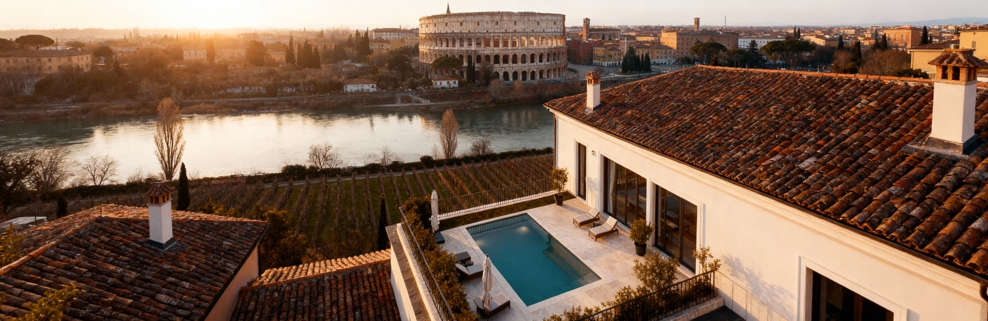 Stunning villas for sale in Verona, showcasing elegant architecture amid lush landscapes and rich cultural heritage.