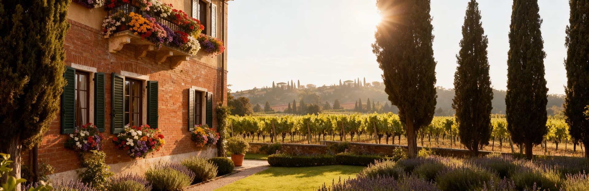 Luxury properties for sale in Verona's Campagna, surrounded by vineyards and breathtaking landscapes, showcasing elegant villas and historical homes.