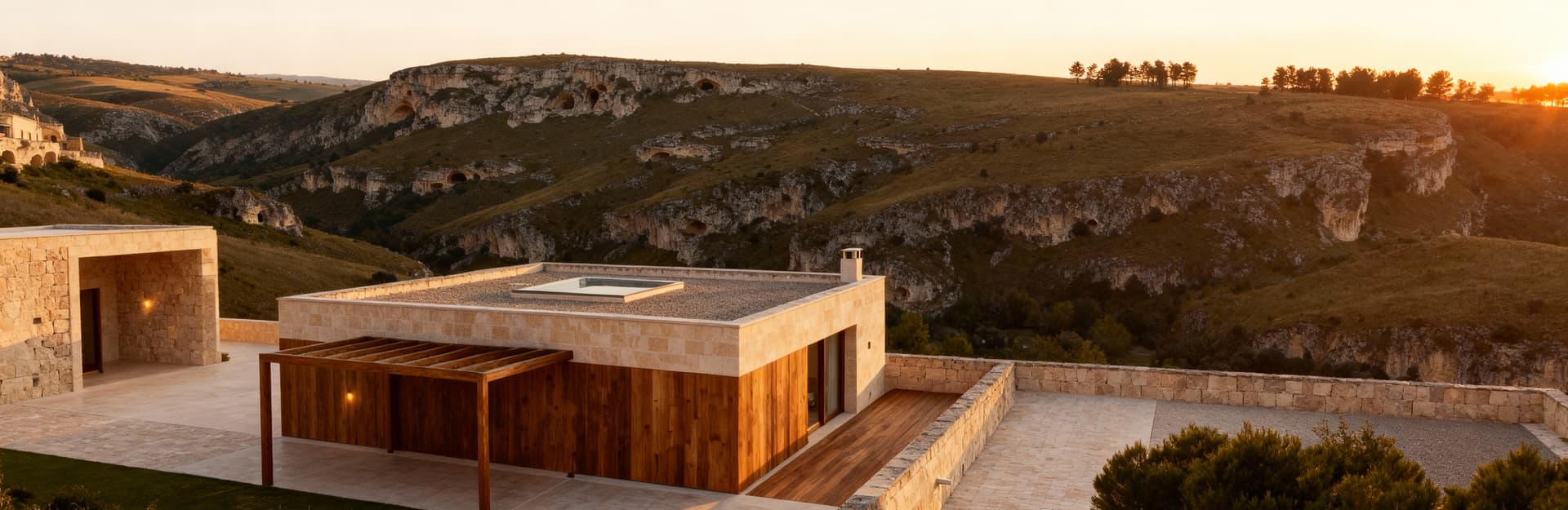 Luxury properties for sale in Matera, Basilicata, surrounded by breathtaking landscapes and ancient olive trees.