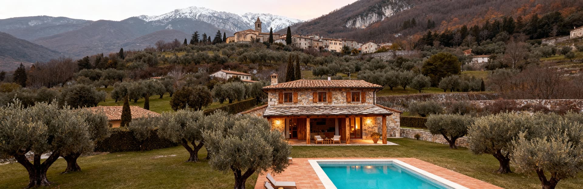 Rustic villas for sale in Macerata's countryside, showcasing traditional Marche architecture amidst stunning landscapes.