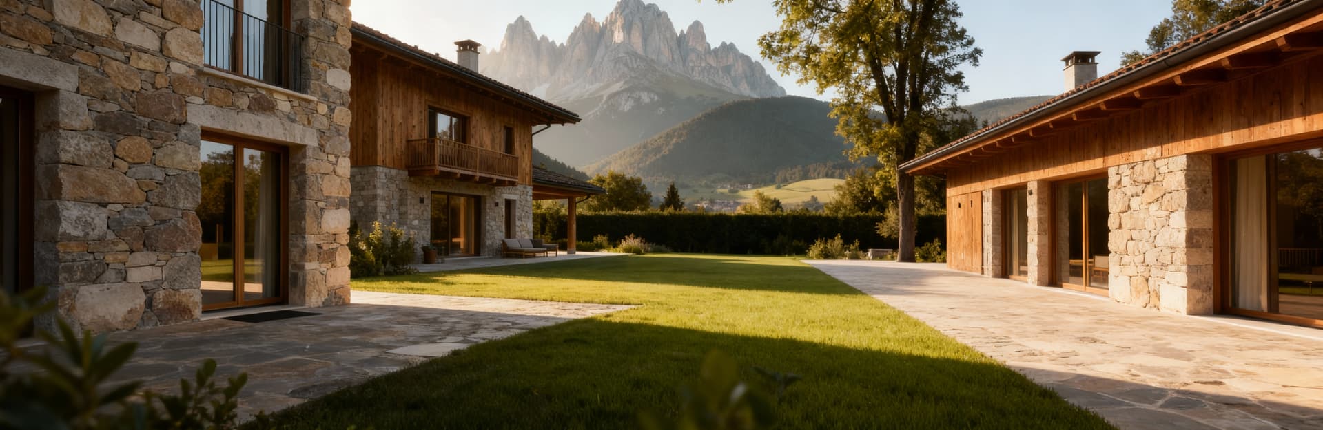 Luxury real estate for sale in Trento's mountainous area, showcasing stunning Dolomite views and elegant residences.