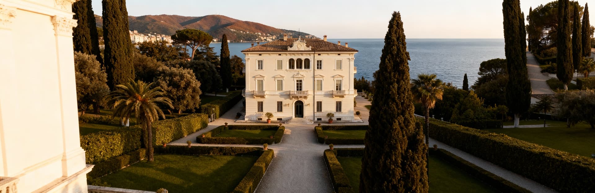 Stunning villas, modern flats, and historic estates for sale in Trieste, Friuli-Venezia Giulia, showcasing breathtaking Adriatic views.