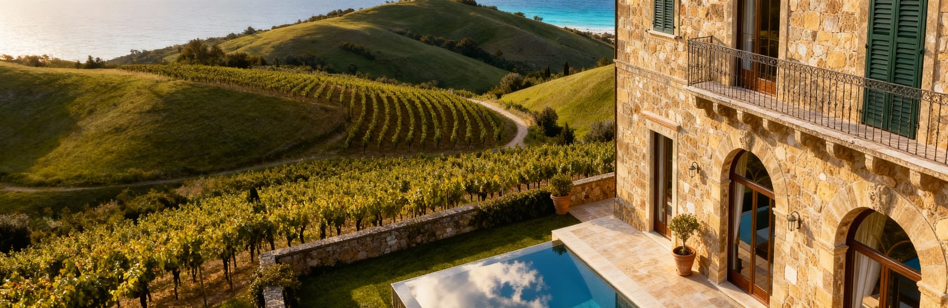 Luxury hotels for sale in Tuscany's coastal area, set against stunning landscapes and charming seaside villages.