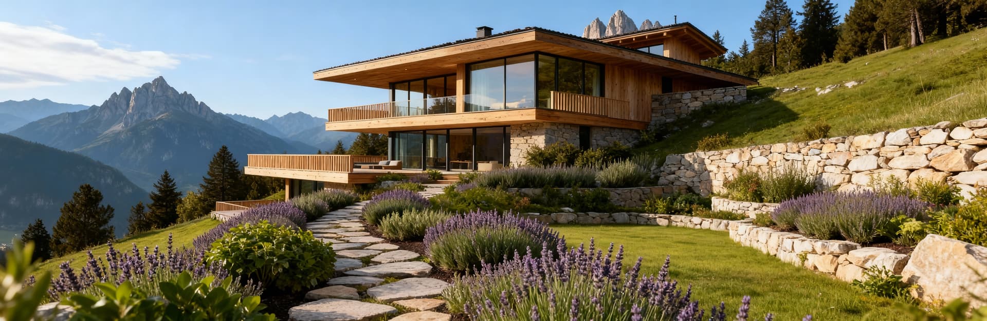 Luxury villas for sale in Trento's mountain area, nestled in the breathtaking Dolomites, blending nature with elegance.