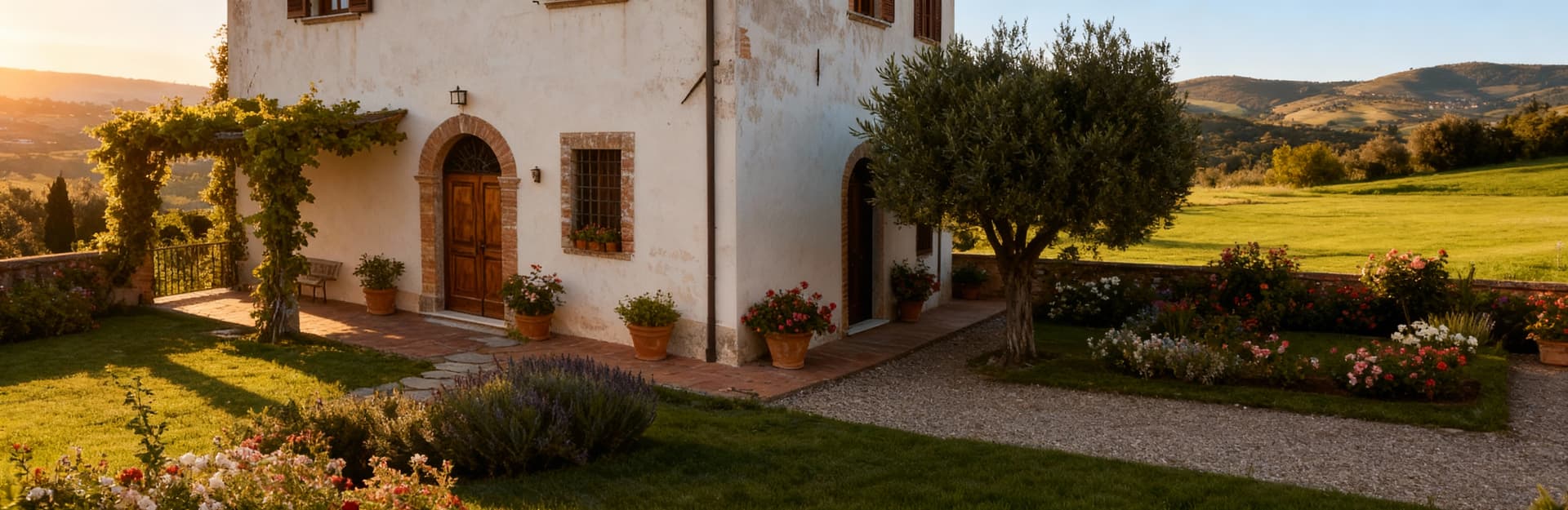 Charming Tuscan farmhouses for sale in the picturesque Florentine countryside, surrounded by stunning landscapes and historic character.