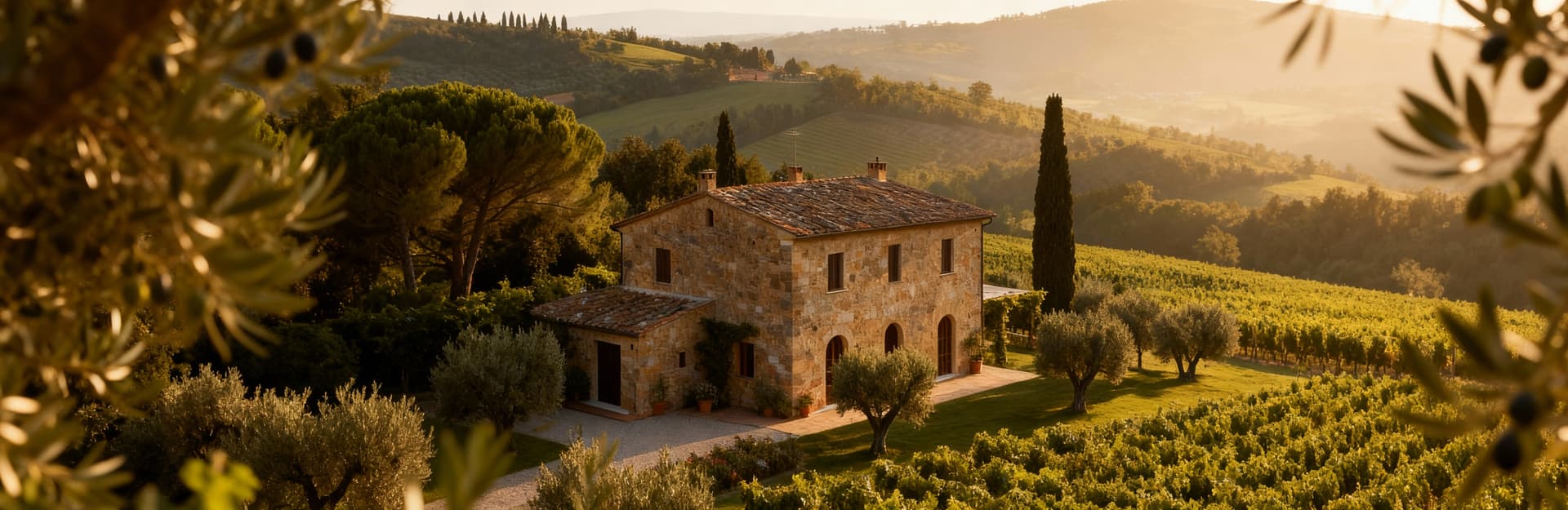 Charming rustic houses for sale in Prato, Tuscany, surrounded by stunning vineyards and historic architecture.