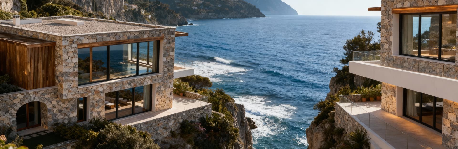 Exclusive villas for sale on the Amalfi Coast, showcasing luxury living amidst stunning coastal landscapes.