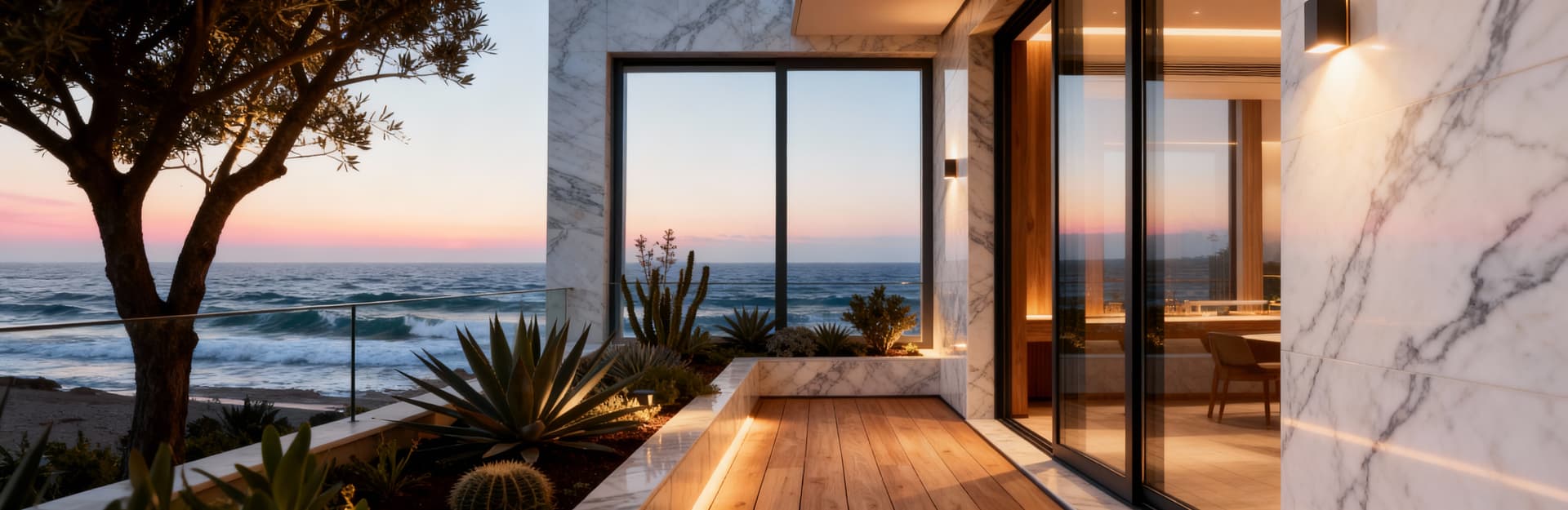 Appartamento di lusso in vendita a Livorno, vista sul Mar Tirreno, terrazza mediterranea e interni eleganti in marmo.